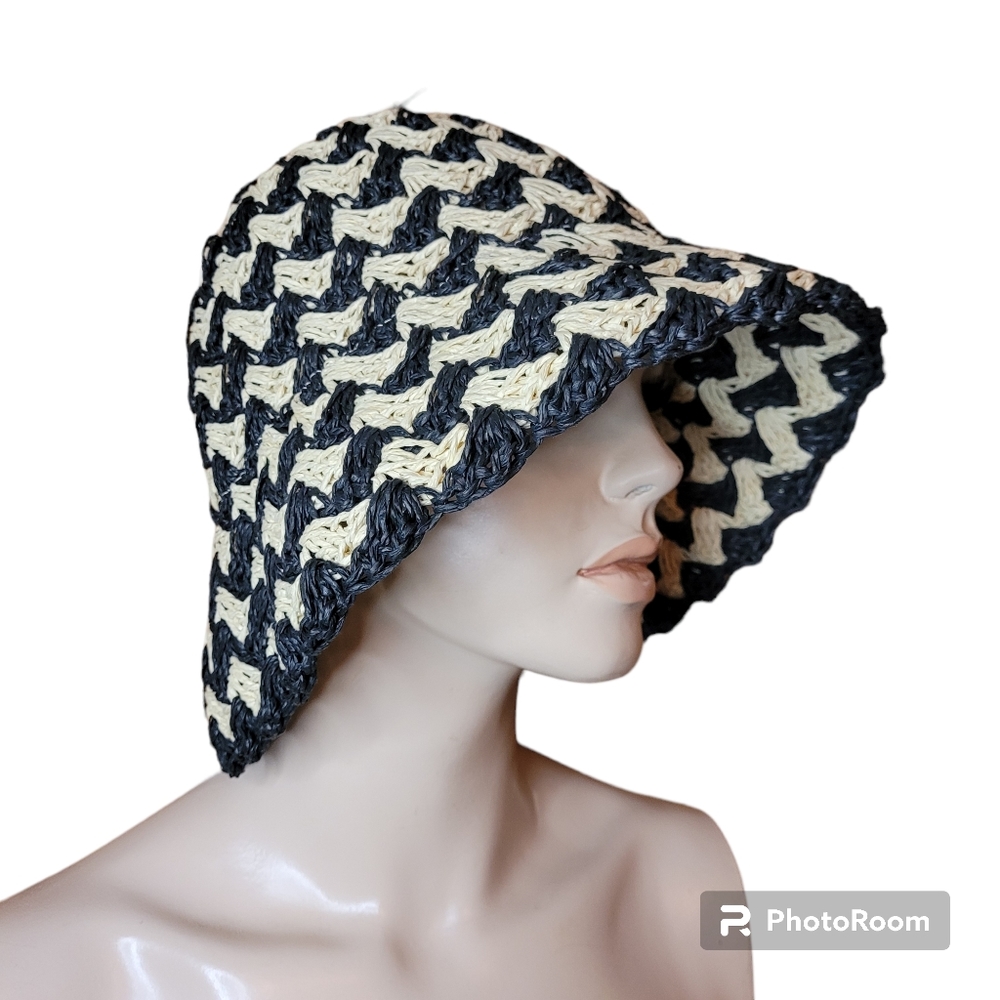 NWT Zara Crochet Effect Bucket Hat Medium - Picture 3 of 11